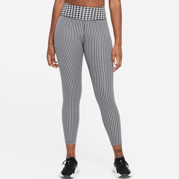 Nike Pants - Nike Houndstooth Leggings - Black and White